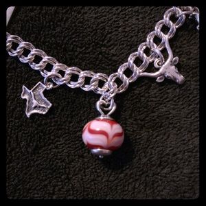 James Avery glass charm - red heart